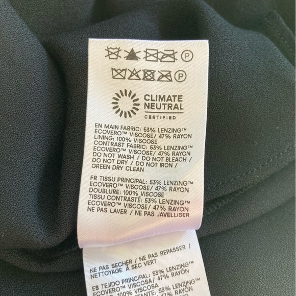 NWT Reformation Camira Dress Black Slip Midi, Size 12 - Picture 14 of 14